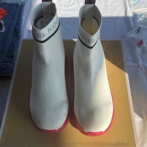 Michael Kors Kids White and Pink Boots